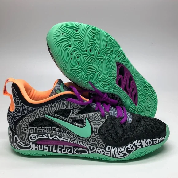Nike KD 15 Brooklyn Courts Basketball Shoes Black Green Orange DC1975-005 NWOB - Picture 1 of 5